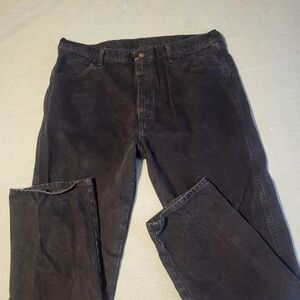 Rustler Men's Dark Black Straight 40 X 32 Jeans